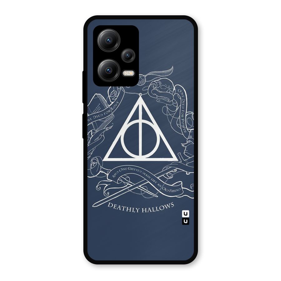 Triangle Blue Metal Back Case for Redmi Note 12 5G