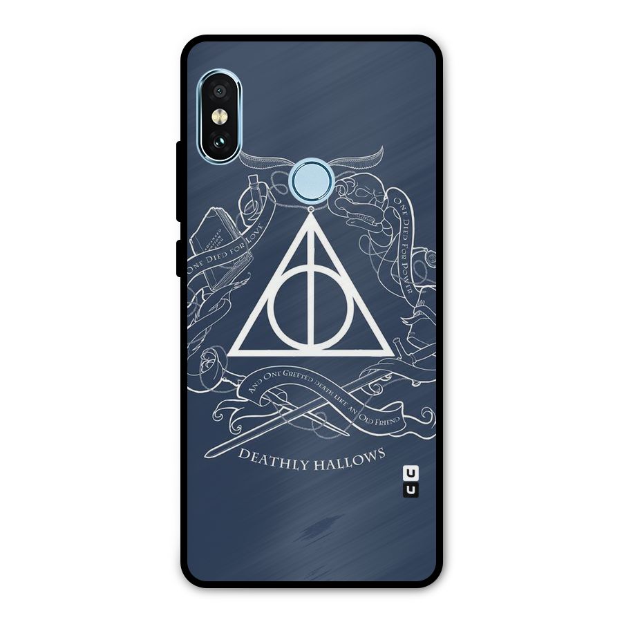 Triangle Blue Metal Back Case for Redmi Note 5 Pro