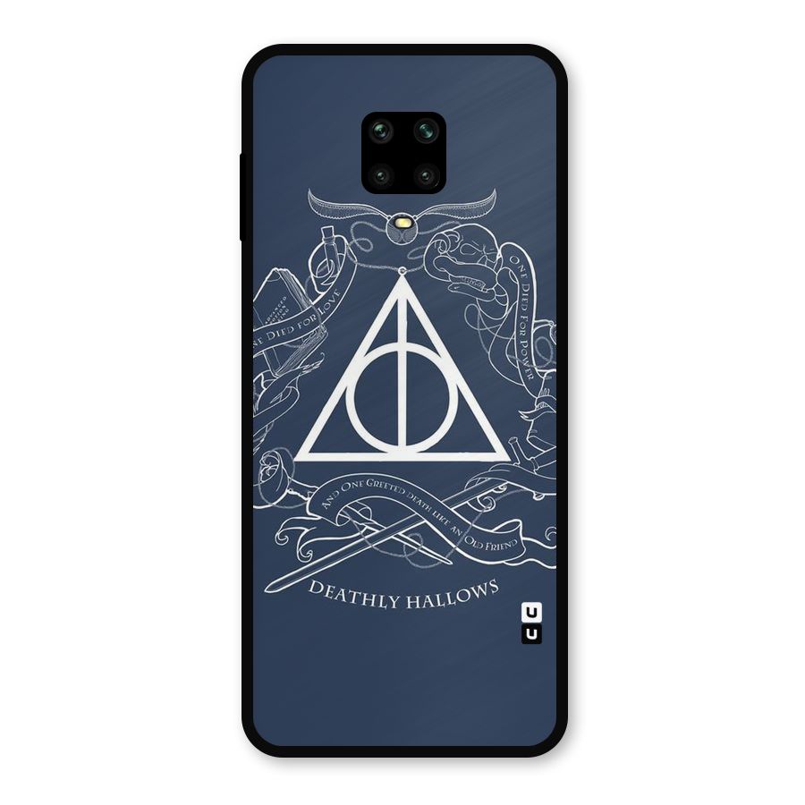 Triangle Blue Metal Back Case for Redmi Note 9 Pro Max