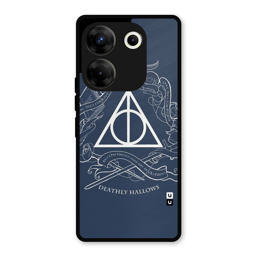 Triangle Blue Metal Back Case for Tecno Camon 20