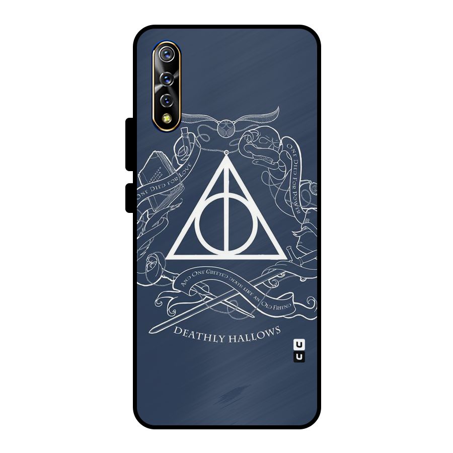 Triangle Blue Metal Back Case for Vivo S1