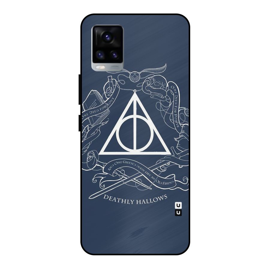 Triangle Blue Metal Back Case for Vivo V20