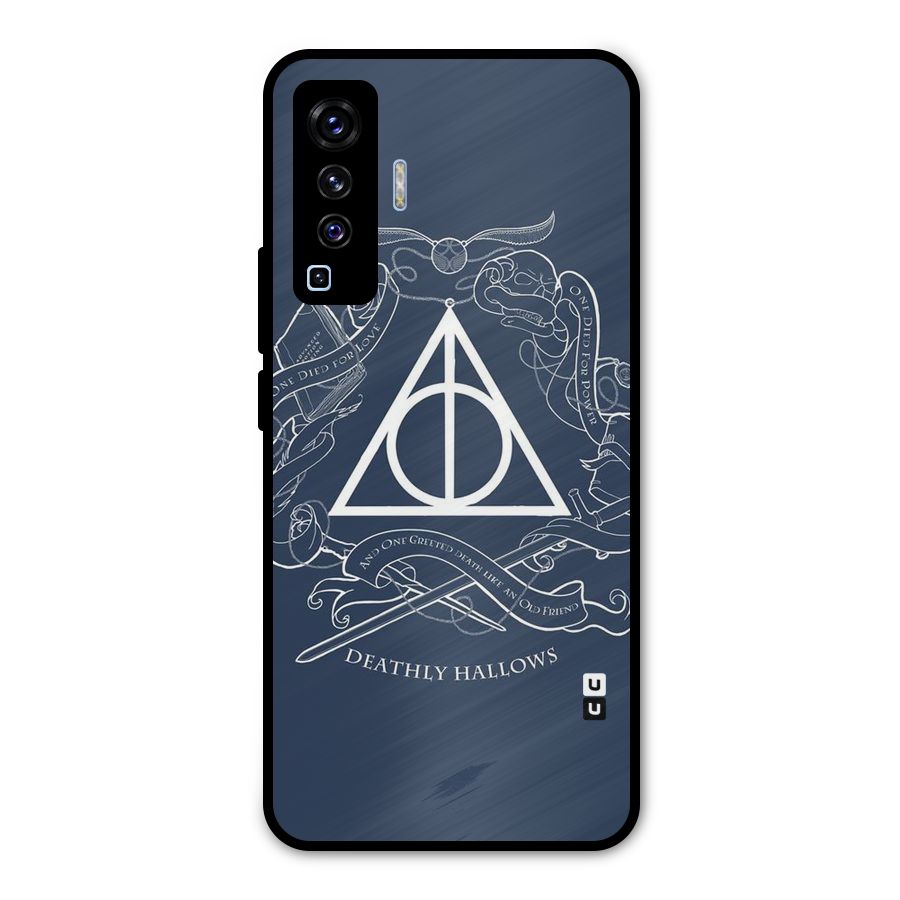 Triangle Blue Metal Back Case for Vivo X50
