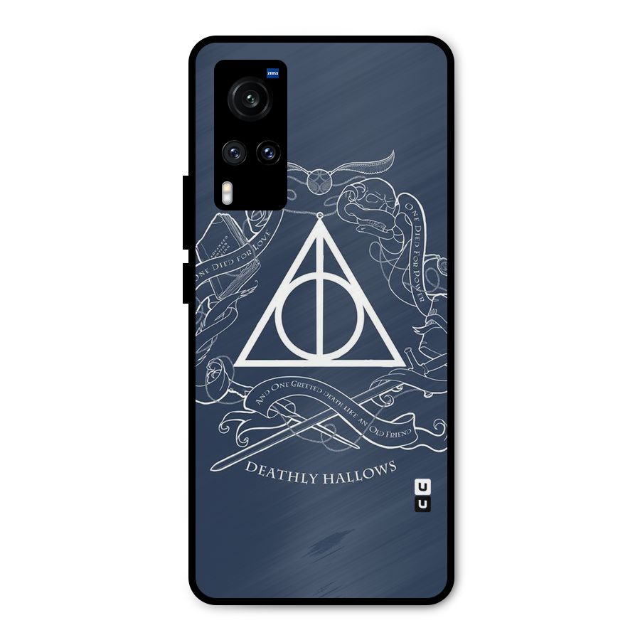 Triangle Blue Metal Back Case for Vivo X60