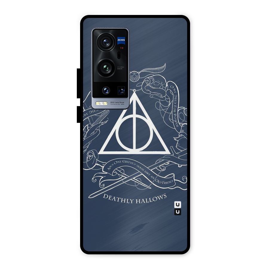 Triangle Blue Metal Back Case for Vivo X60 Pro Plus