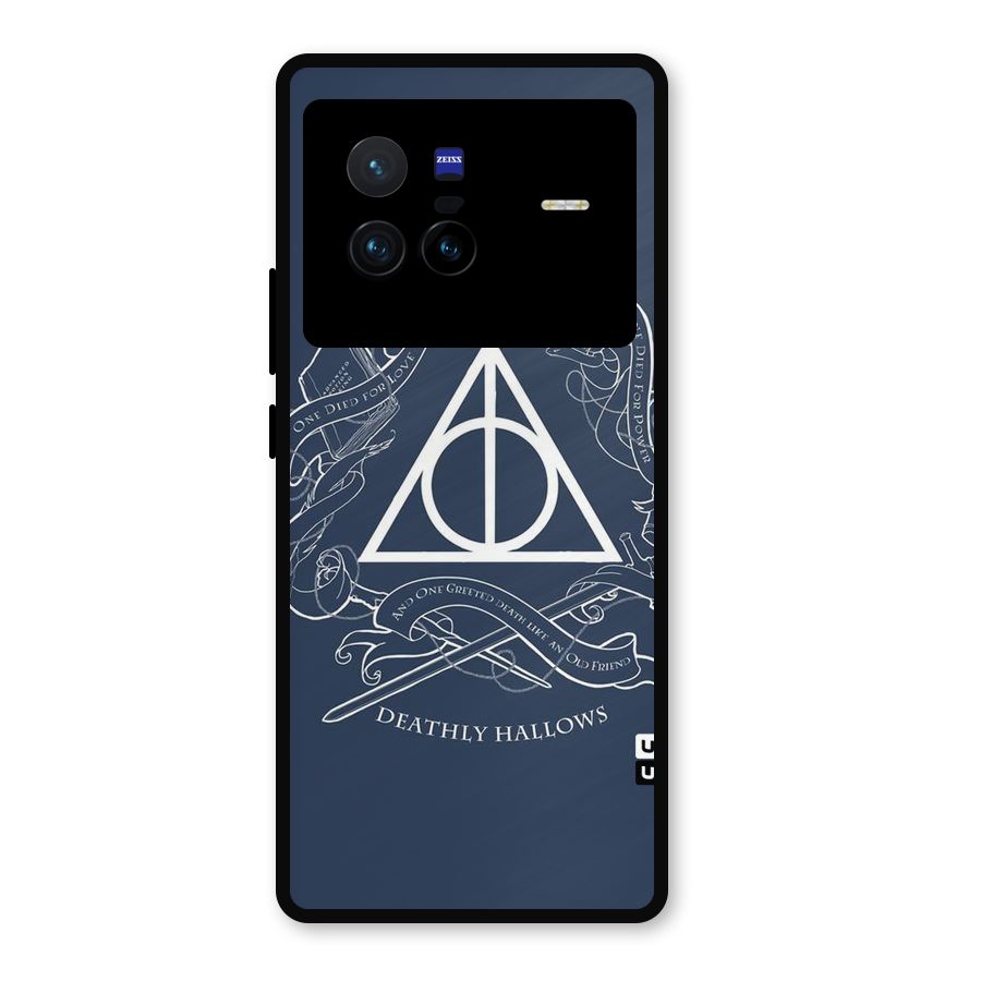 Triangle Blue Metal Back Case for Vivo X80