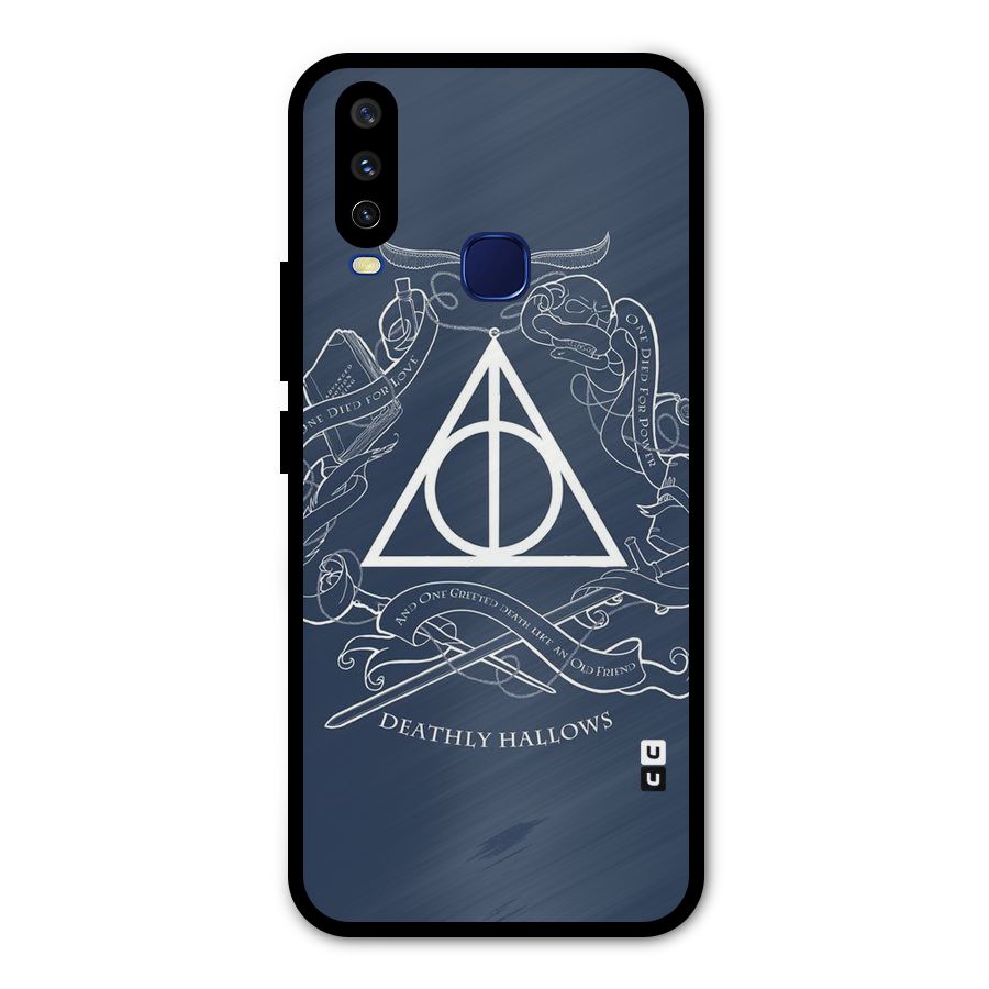 Triangle Blue Metal Back Case for Vivo Y15