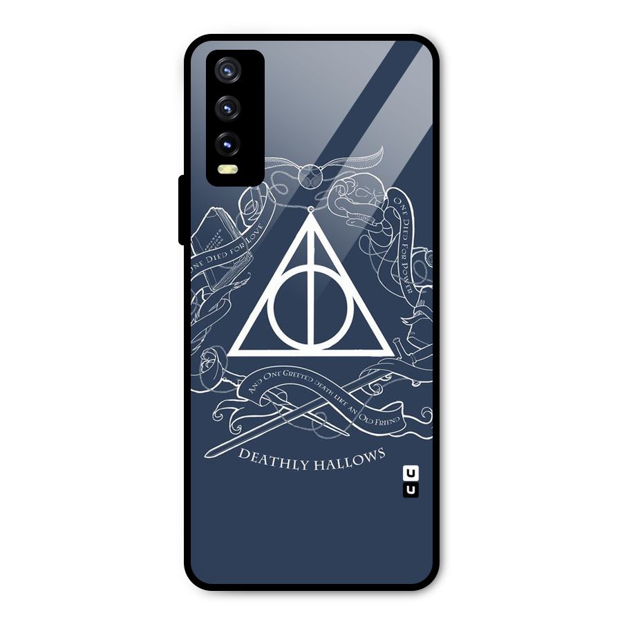 Triangle Blue Metal Back Case for Vivo Y20
