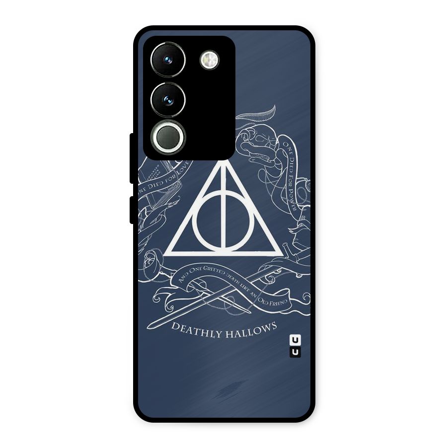 Triangle Blue Metal Back Case for Vivo Y200