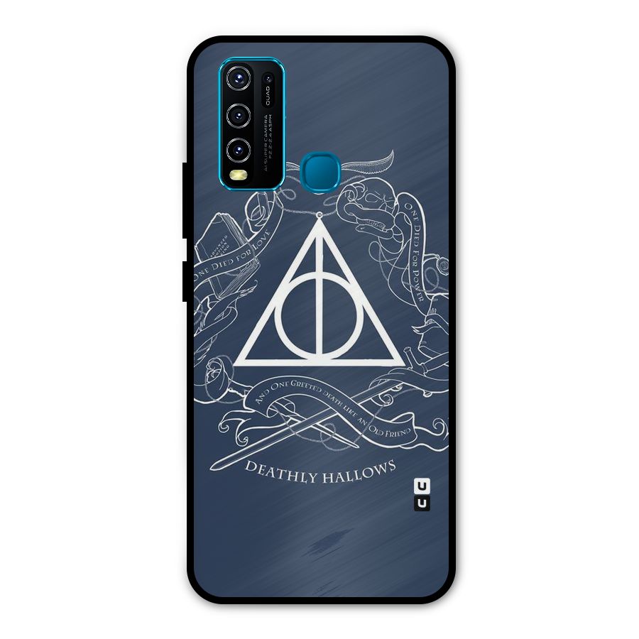 Triangle Blue Metal Back Case for Vivo Y50