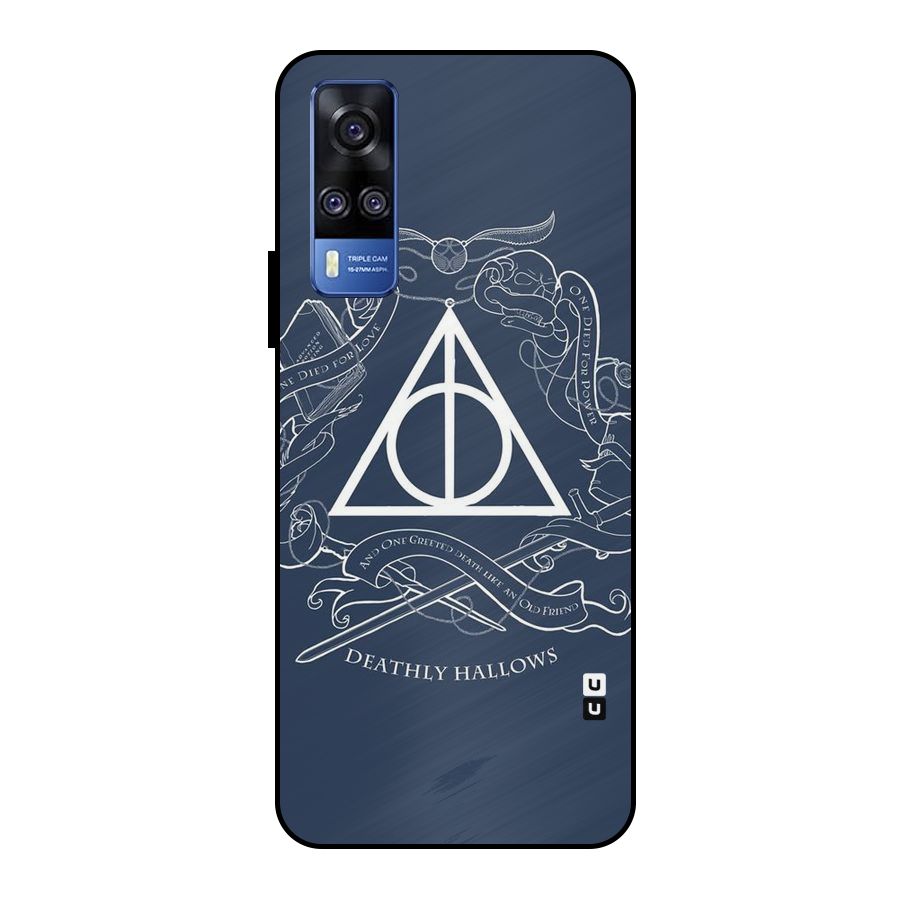 Triangle Blue Metal Back Case for Vivo Y51
