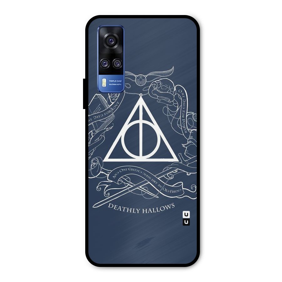 Triangle Blue Metal Back Case for Vivo Y51A