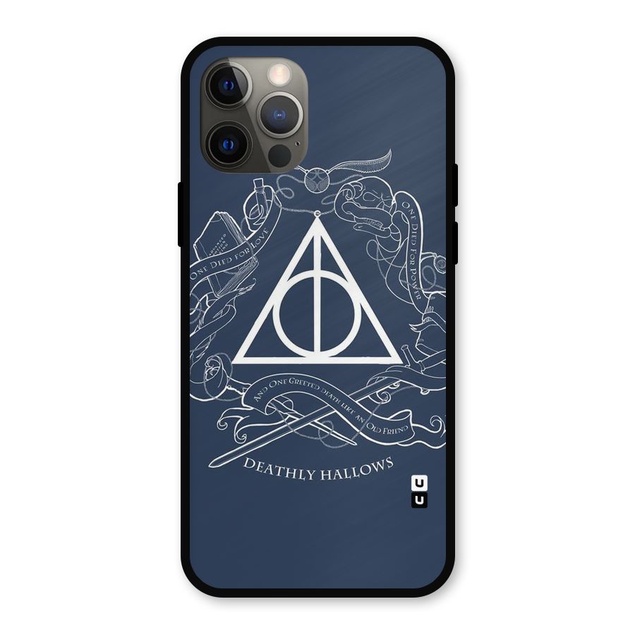 Triangle Blue Metal Back Case for iPhone 12 Pro