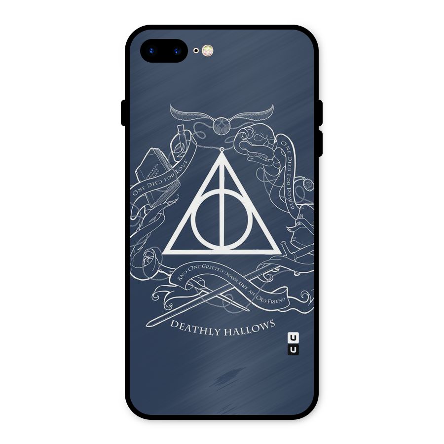 Triangle Blue Metal Back Case for iPhone 8 Plus