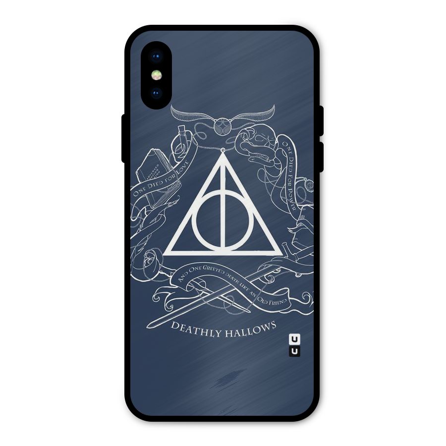Triangle Blue Metal Back Case for iPhone X