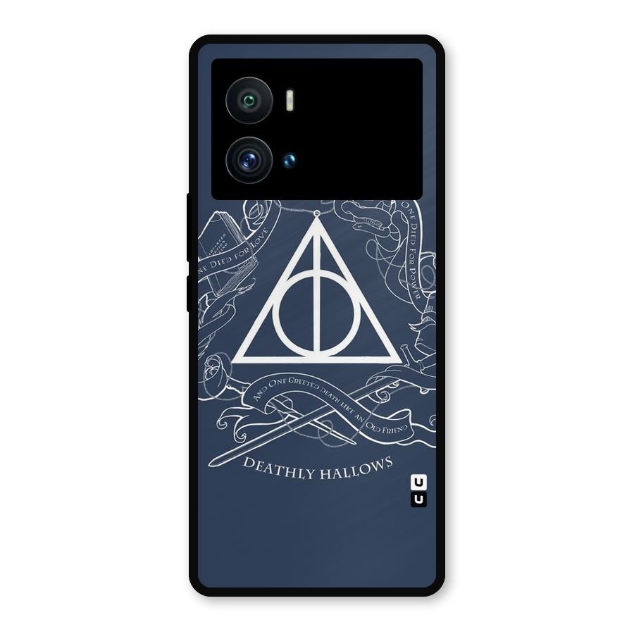 Triangle Blue Metal Back Case for iQOO 9 Pro
