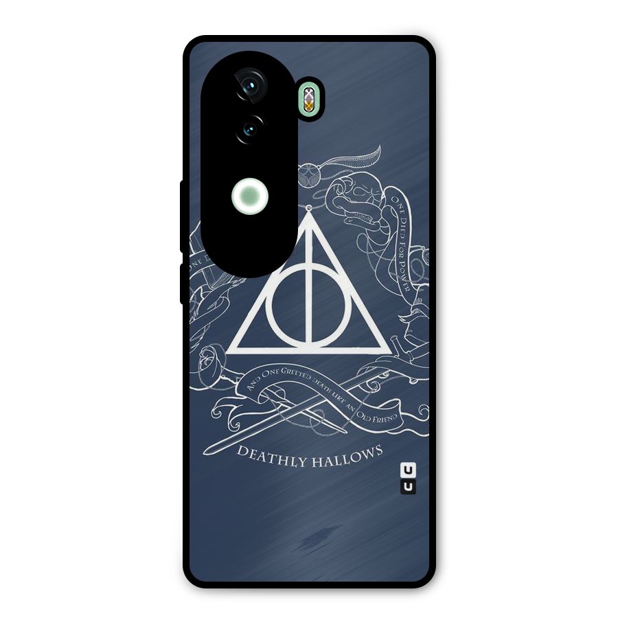 Triangle Blue Metal Back Case for iQOO Z9s