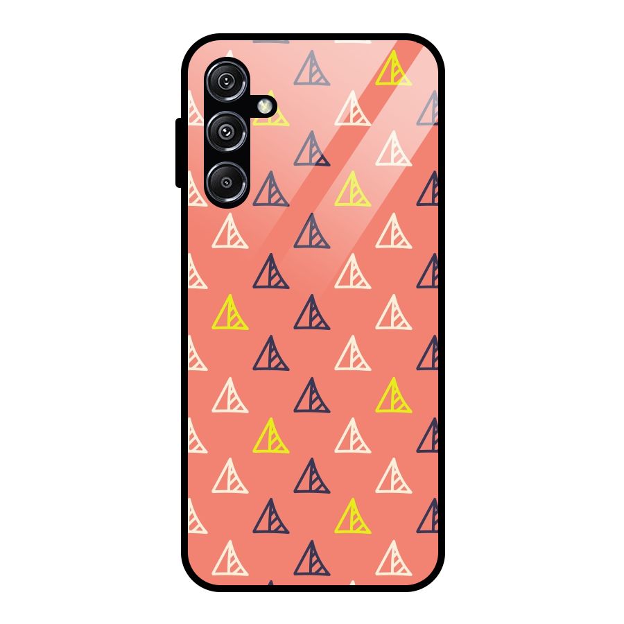 Triangular Boho Pattern Glass Back Case for Galaxy M34 5G