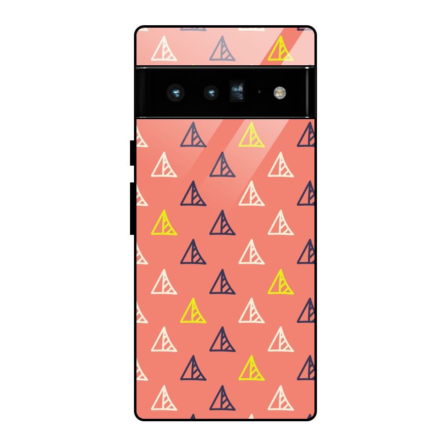 Triangular Boho Pattern Glass Back Case for Google Pixel 6 Pro