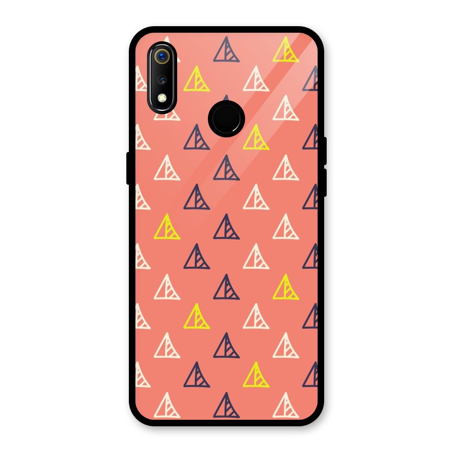 Triangular Boho Pattern Glass Back Case for Realme 3i