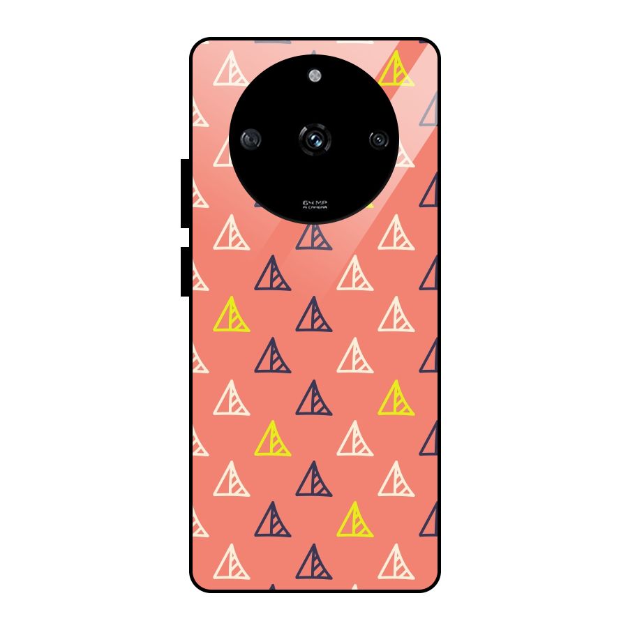 Triangular Boho Pattern Glass Back Case for Realme Narzo 60 5G
