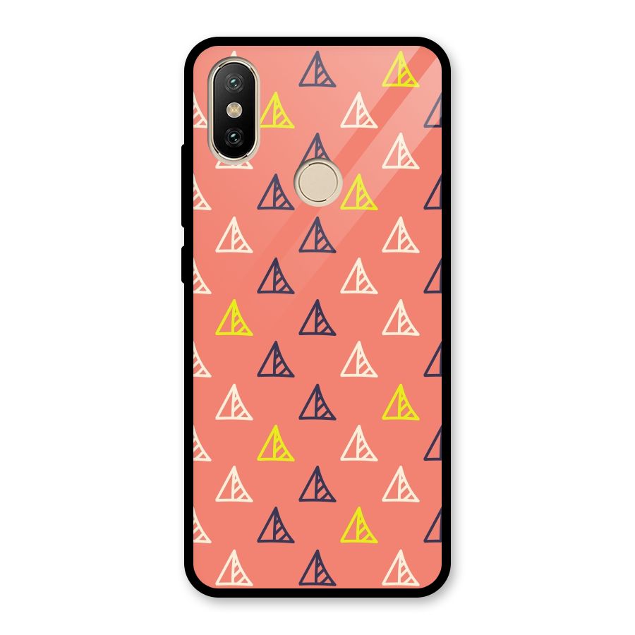 Triangular Boho Pattern Glass Back Case for Redmi A2