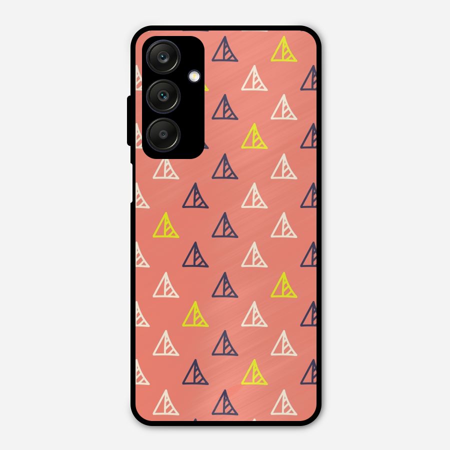 Triangular Boho Pattern Metal Back Case for Galaxy A25 5G