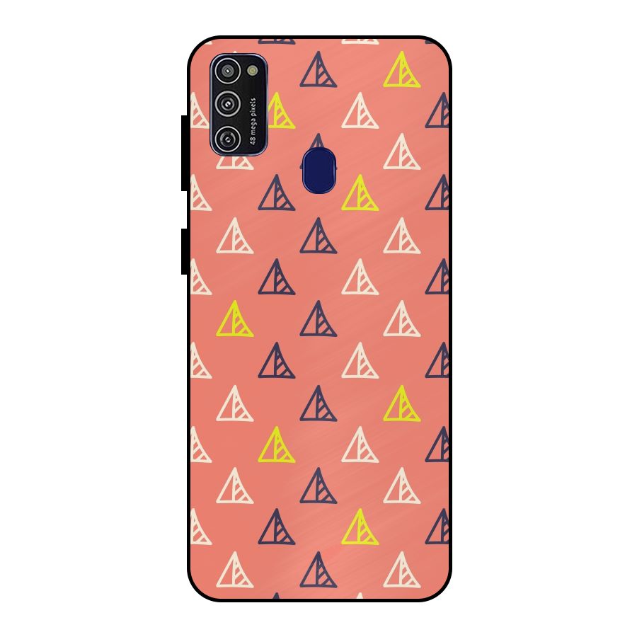 Triangular Boho Pattern Metal Back Case for Galaxy M21