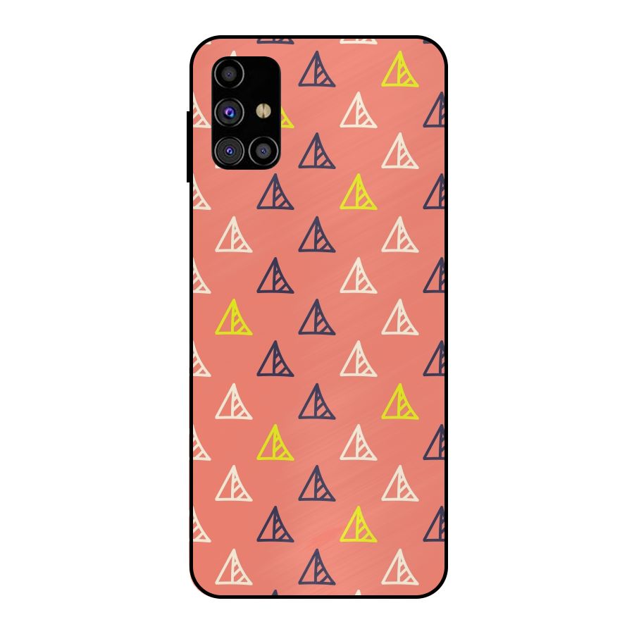 Triangular Boho Pattern Metal Back Case for Galaxy M31s