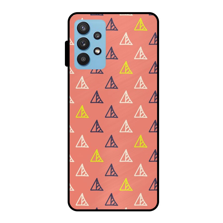 Triangular Boho Pattern Metal Back Case for Galaxy M32 5G