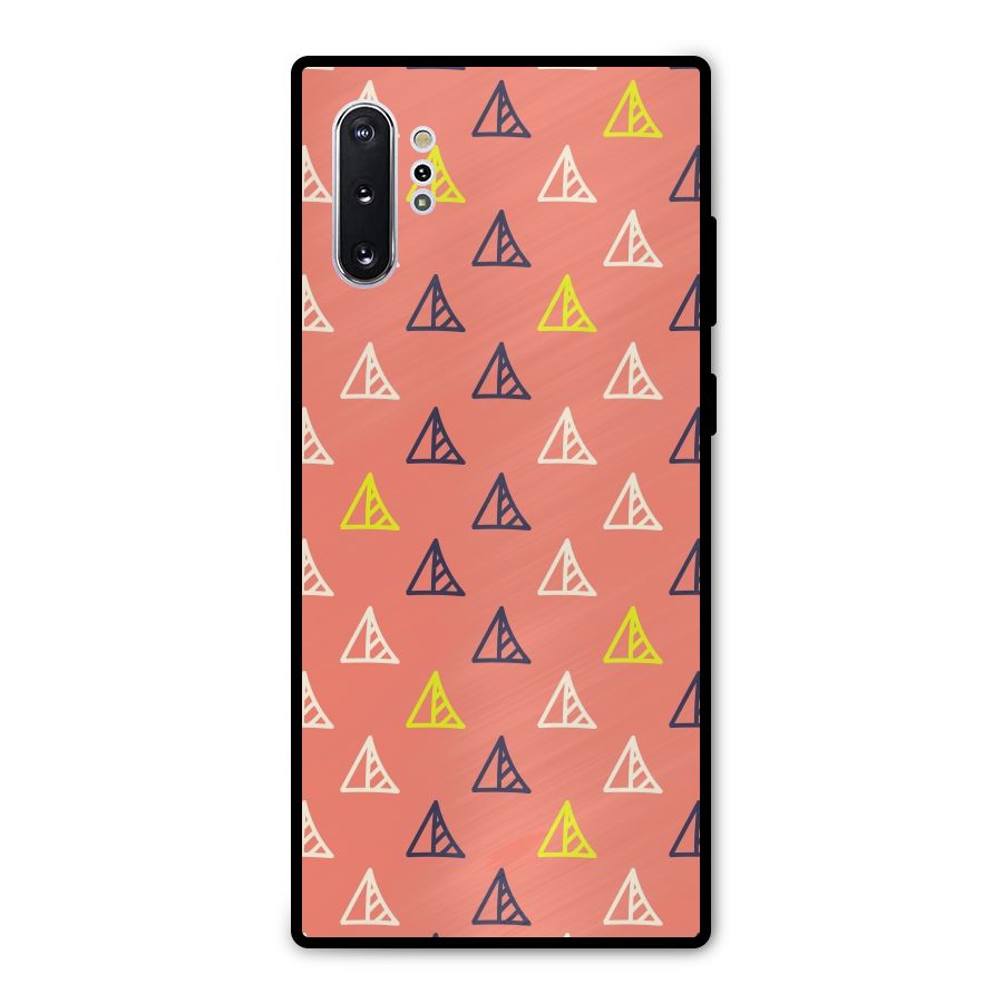 Triangular Boho Pattern Metal Back Case for Galaxy Note 10 Plus