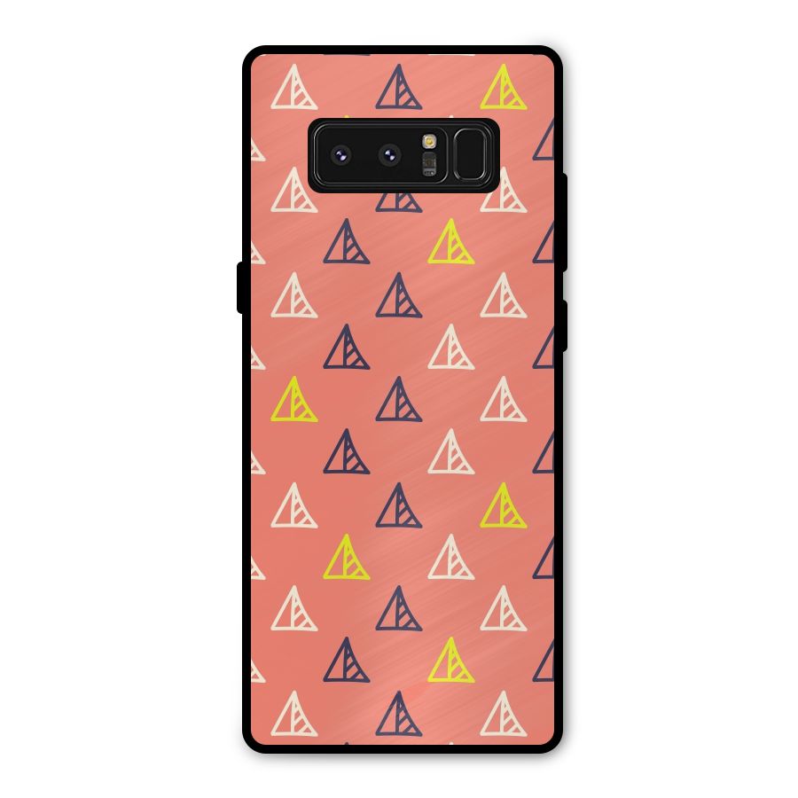 Triangular Boho Pattern Metal Back Case for Galaxy Note 8