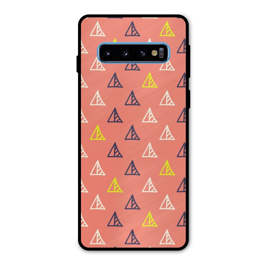Triangular Boho Pattern Metal Back Case for Galaxy S10