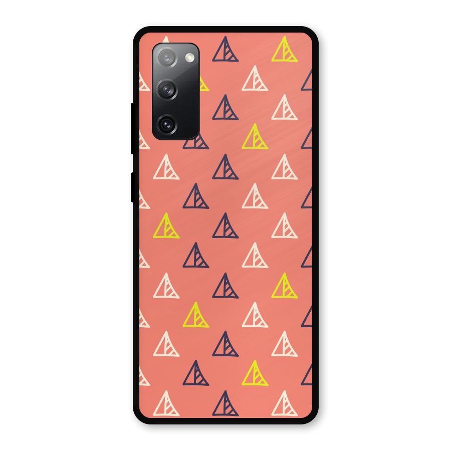 Triangular Boho Pattern Metal Back Case for Galaxy S20 FE 5G