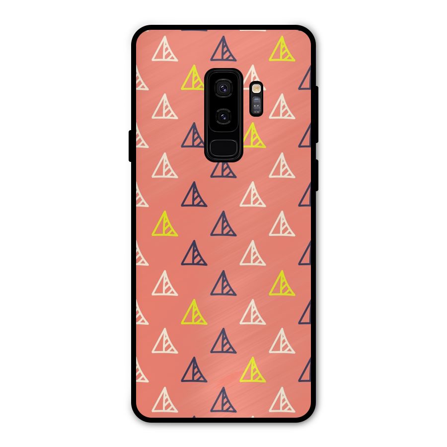 Triangular Boho Pattern Metal Back Case for Galaxy S9 Plus