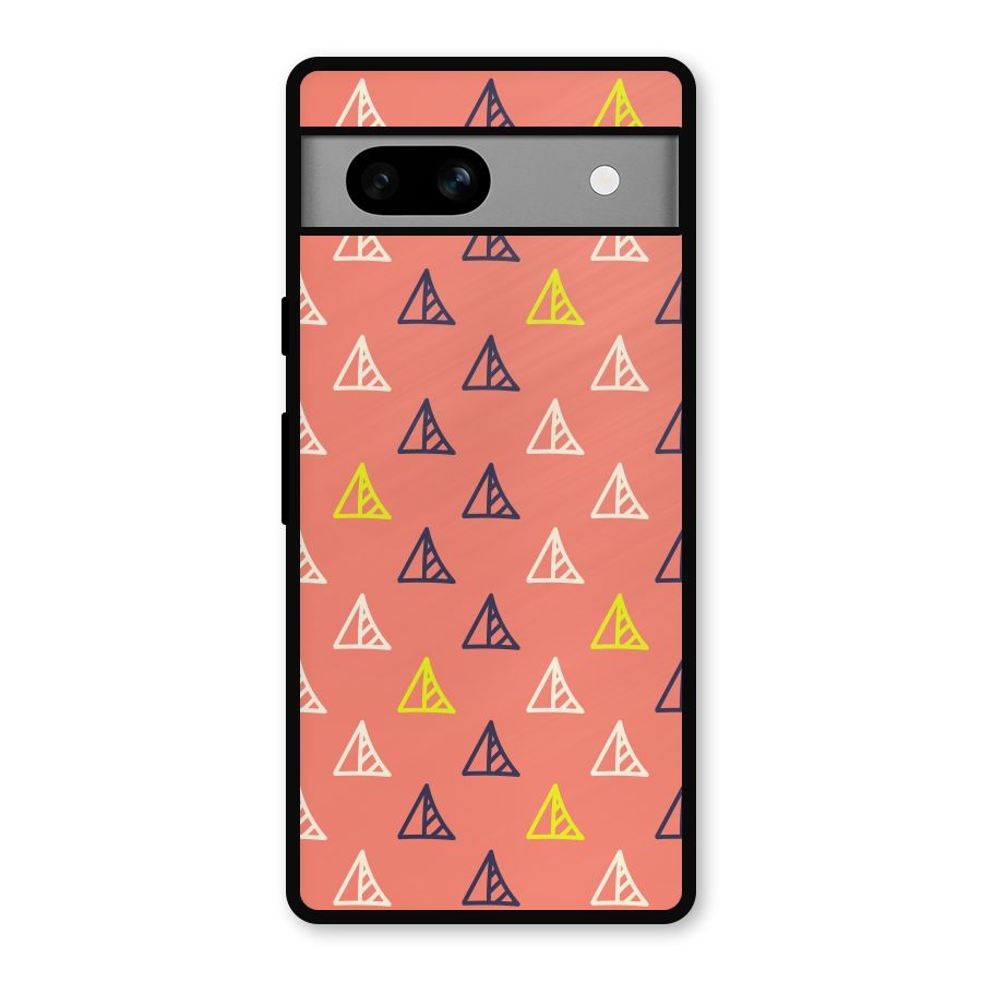 Triangular Boho Pattern Metal Back Case for Google Pixel 7a