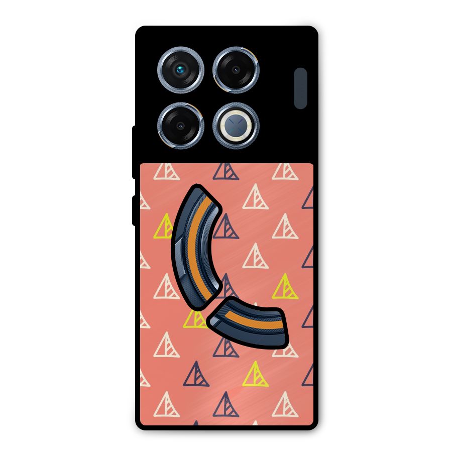 Triangular Boho Pattern Metal Back Case for Infinix GT 20 Pro