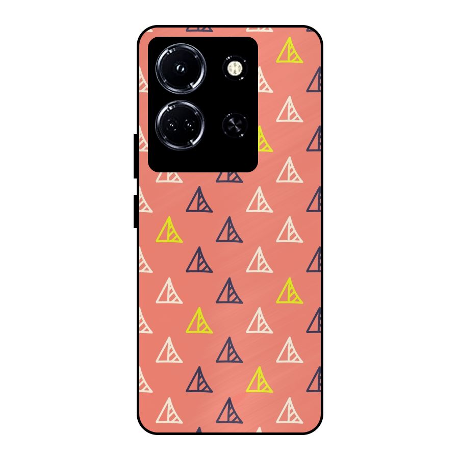 Triangular Boho Pattern Metal Back Case for Infinix Note 30 5G