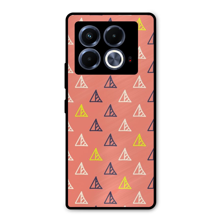 Triangular Boho Pattern Metal Back Case for Infinix Note 40 5G