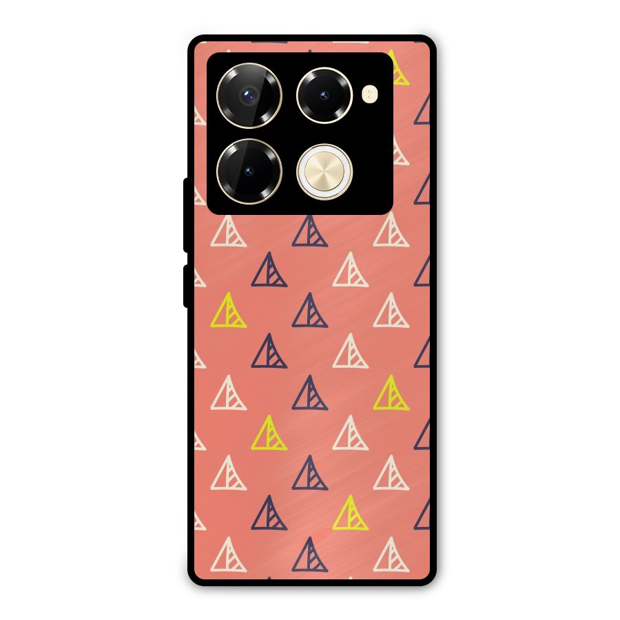 Triangular Boho Pattern Metal Back Case for Infinix Note 40 Pro