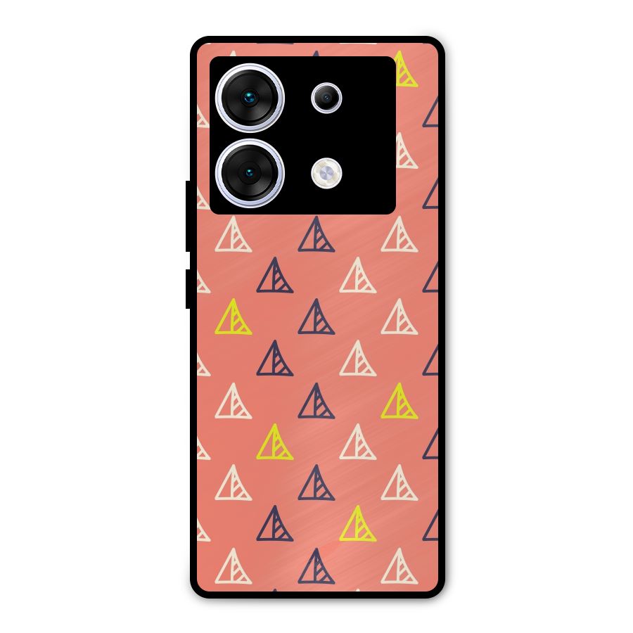 Triangular Boho Pattern Metal Back Case for Infinix Zero 30 5G
