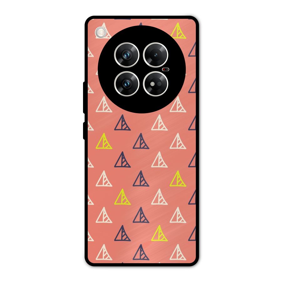 Triangular Boho Pattern Metal Back Case for Infinix Zero 40 5G