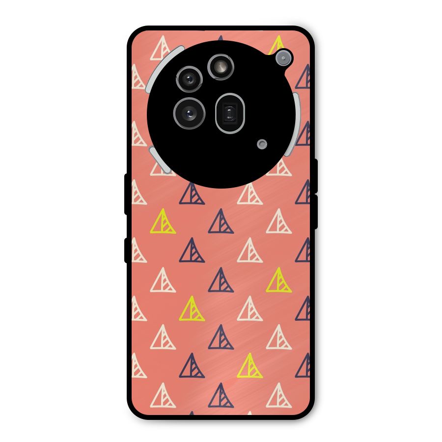 Triangular Boho Pattern Metal Back Case for Nothing Phone 3a Pro