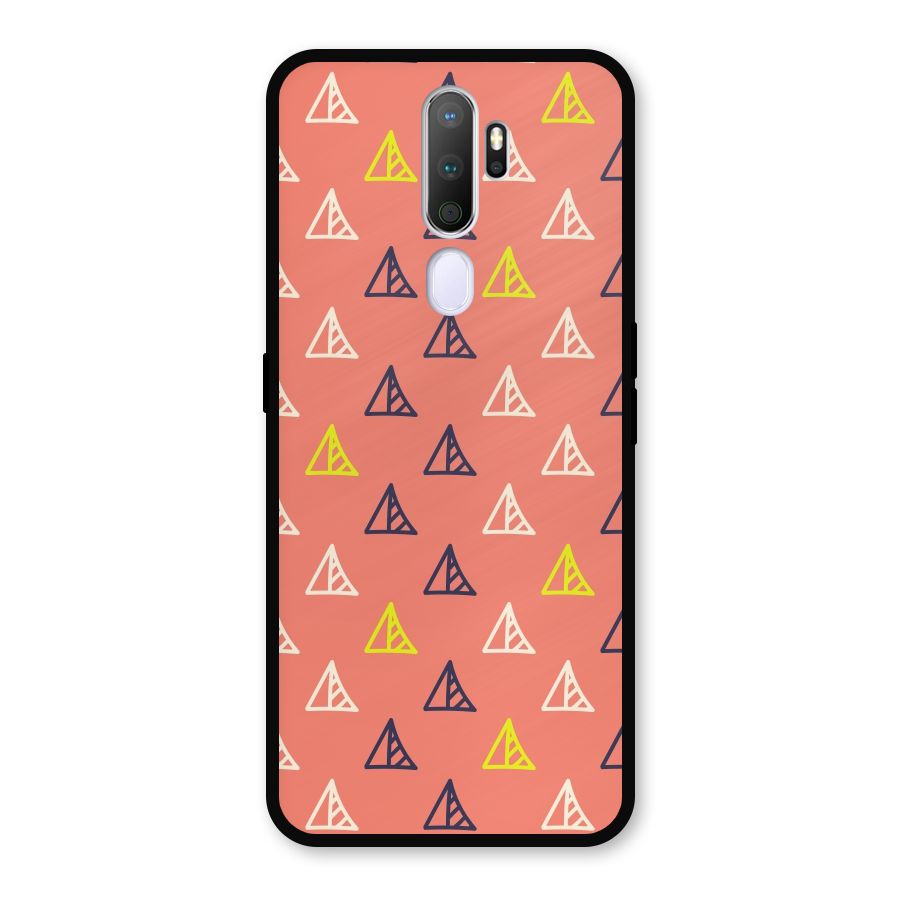 Triangular Boho Pattern Metal Back Case for Oppo A9 (2020)