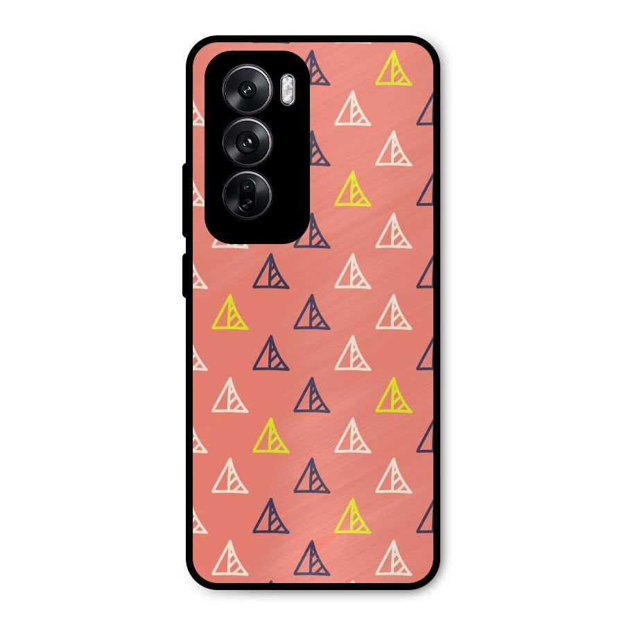 Triangular Boho Pattern Metal Back Case for Oppo Reno12