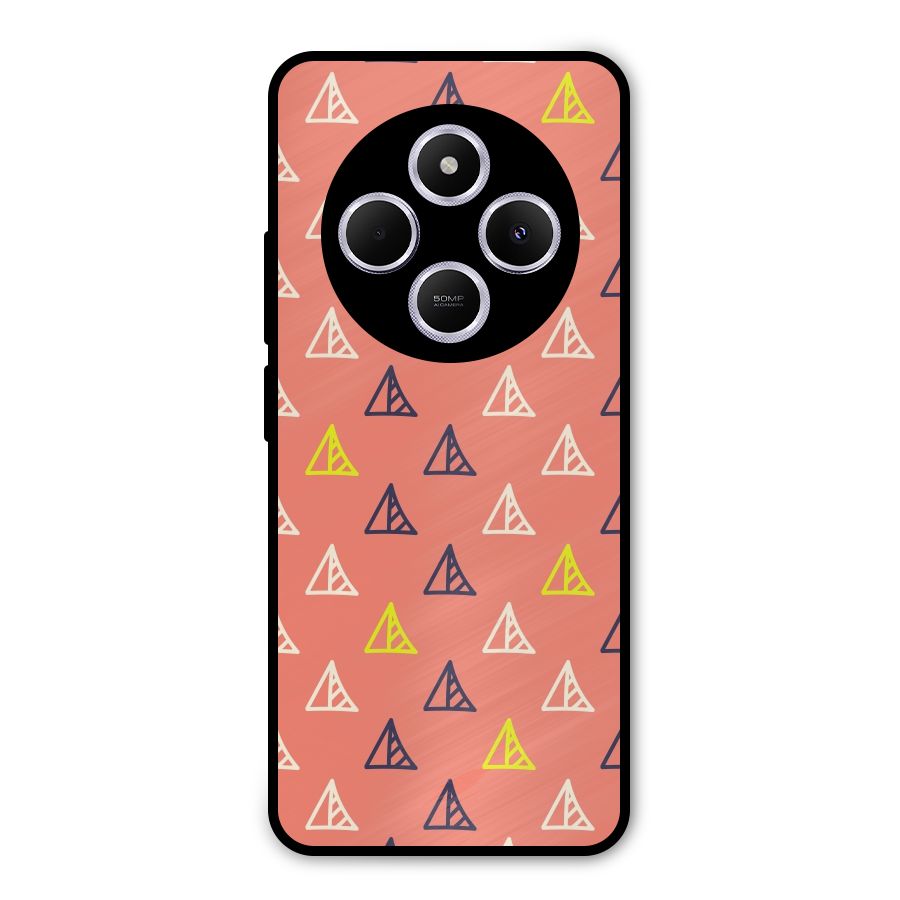 Triangular Boho Pattern Metal Back Case for Poco C75 5G