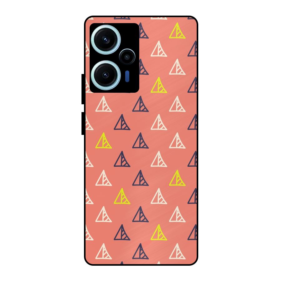 Triangular Boho Pattern Metal Back Case for Poco F5