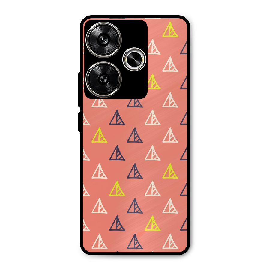 Triangular Boho Pattern Metal Back Case for Poco F6