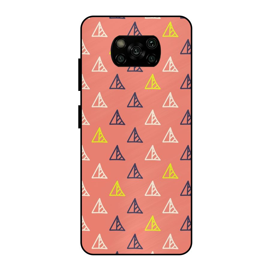 Triangular Boho Pattern Metal Back Case for Poco X3