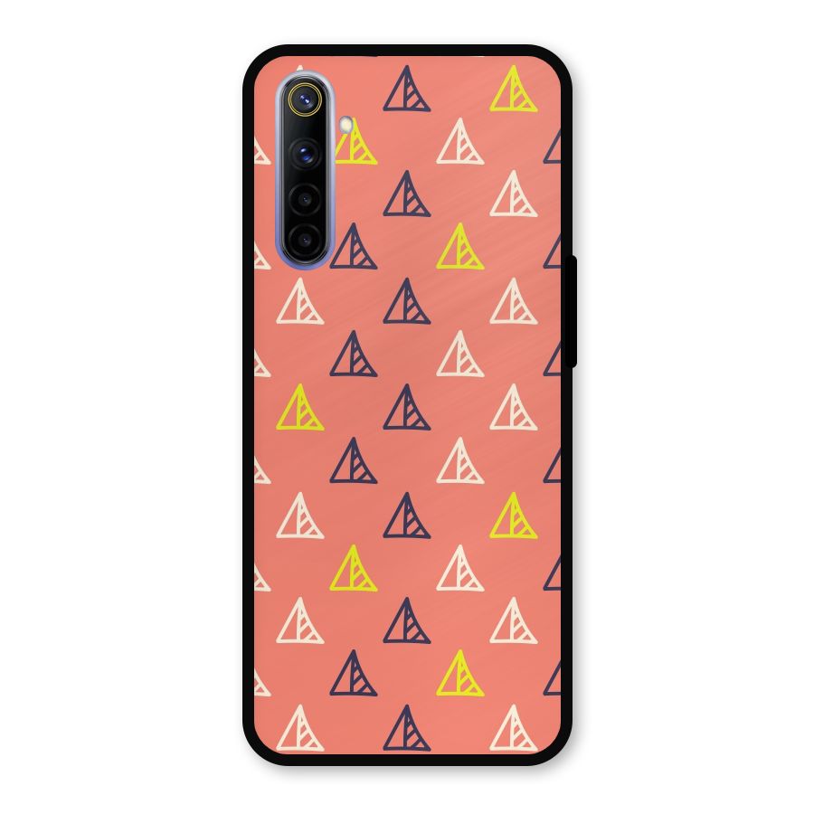 Triangular Boho Pattern Metal Back Case for Realme 6i